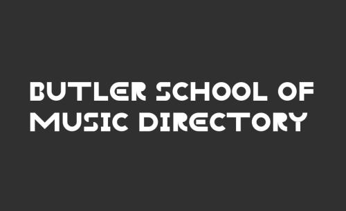 Butler School of Music Directory